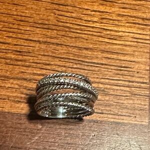 DAVID YURMAN CROSSOVER Ring with Pavé Diamonds